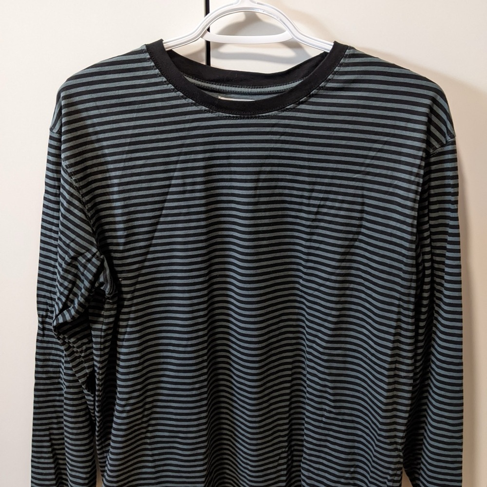 Striped Black and Gray Men's Shirt